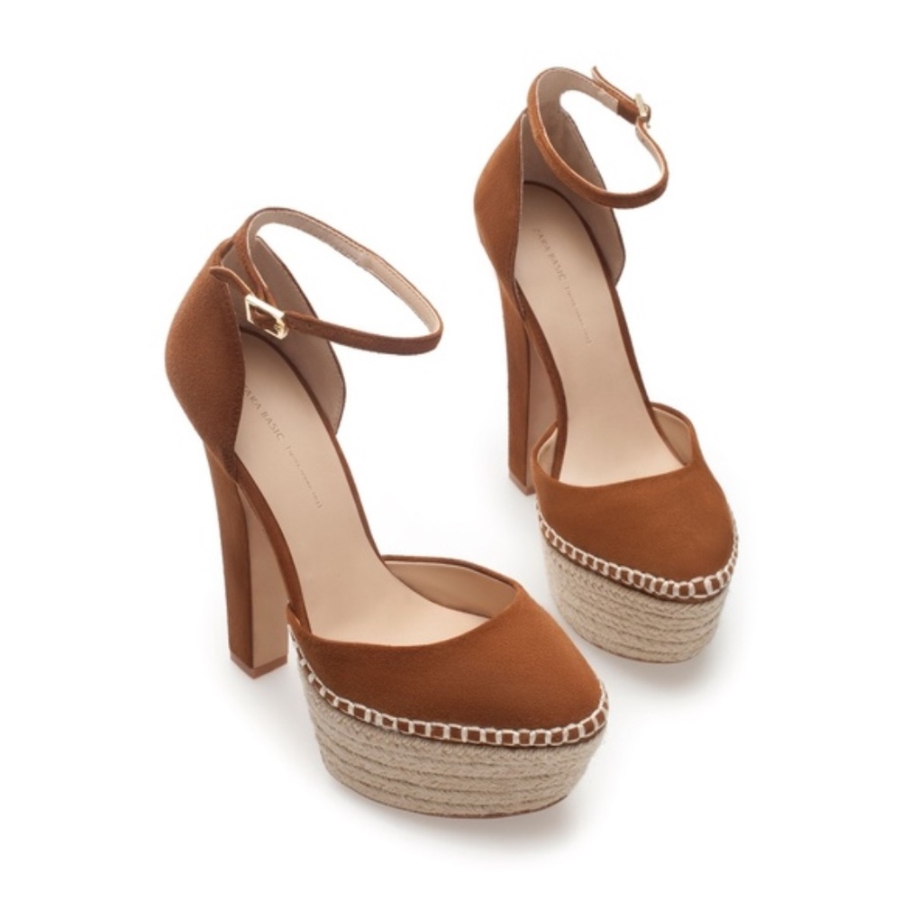 LOOKING FOR Brown Zara Platform Espadrilles 6.5